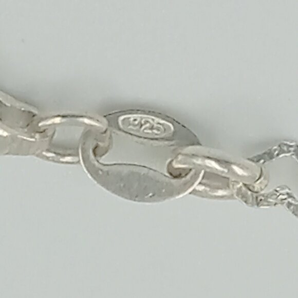 Vintage Sterling Silver Heart Link Necklace - Picture 9 of 14